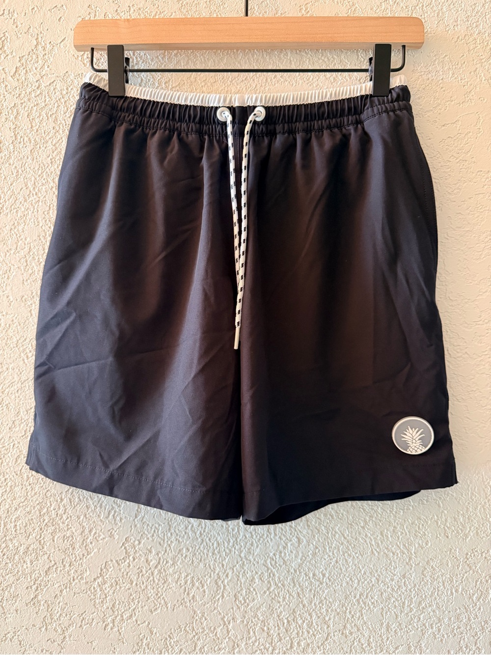 CHUBBIES The Capes Men’s Black Classic Lined 7” Swim Drawstring Trunks Sz XS